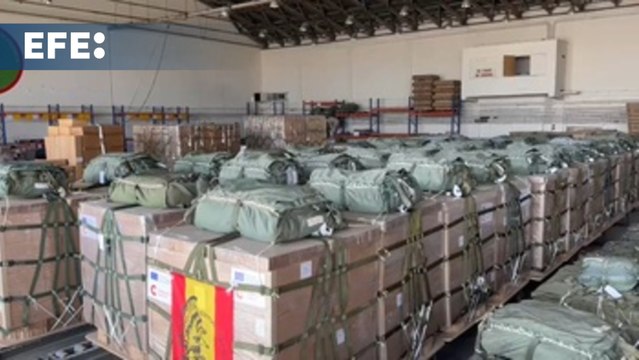 Aterrizan en Gaza dos aviones con 23 toneladas de alimentos que partieron de Zaragoza