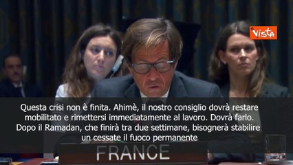 Francia chiede all'Onu cessate il fuoco permanente a Gaza dopo Ramadan - SOTTOTITOLI