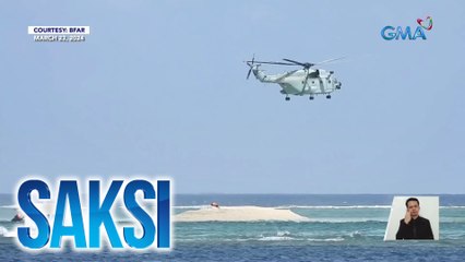 Ilang Pilipino, sugatan matapos magtalsikan ang debris sa mababang paglipad ng Chinese helicopter sa Sandy Cay 3 | Saksi