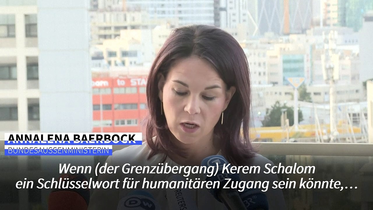 Baerbock: Hunger in Gaza 'schafft neuen Hass in den Herzen'