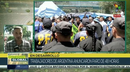 Trabajadores argentinos protestan contra despidos y cierres del Senasa