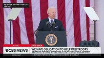 Biden defiende la democracia y honra a los caídos en su discurso del Día de los Caídos