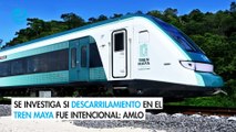 Se investiga si descarrilamiento en el Tren Maya fue intencional: AMLO