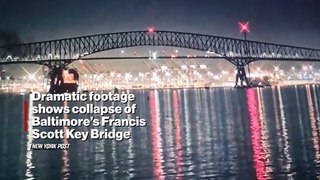 Dramatic footage shows COLLAPSE of Baltimore’s Francis Scott Key Bridge