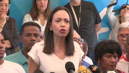María Corina Machado: "Nosotros no vamos a salirnos de la ruta electoral".