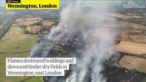 Unas temperaturas récord provocan incendios en toda Inglaterra