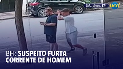 Suspeito furta corrente do pescoço de homem em BH