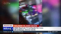 Un reportero habla sobre el terremoto de M7.0 en las Islas Salomón