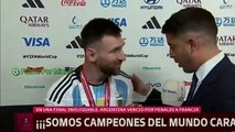 Reacción de Lionel Messi tras ganar el Mundial Qatar 2022