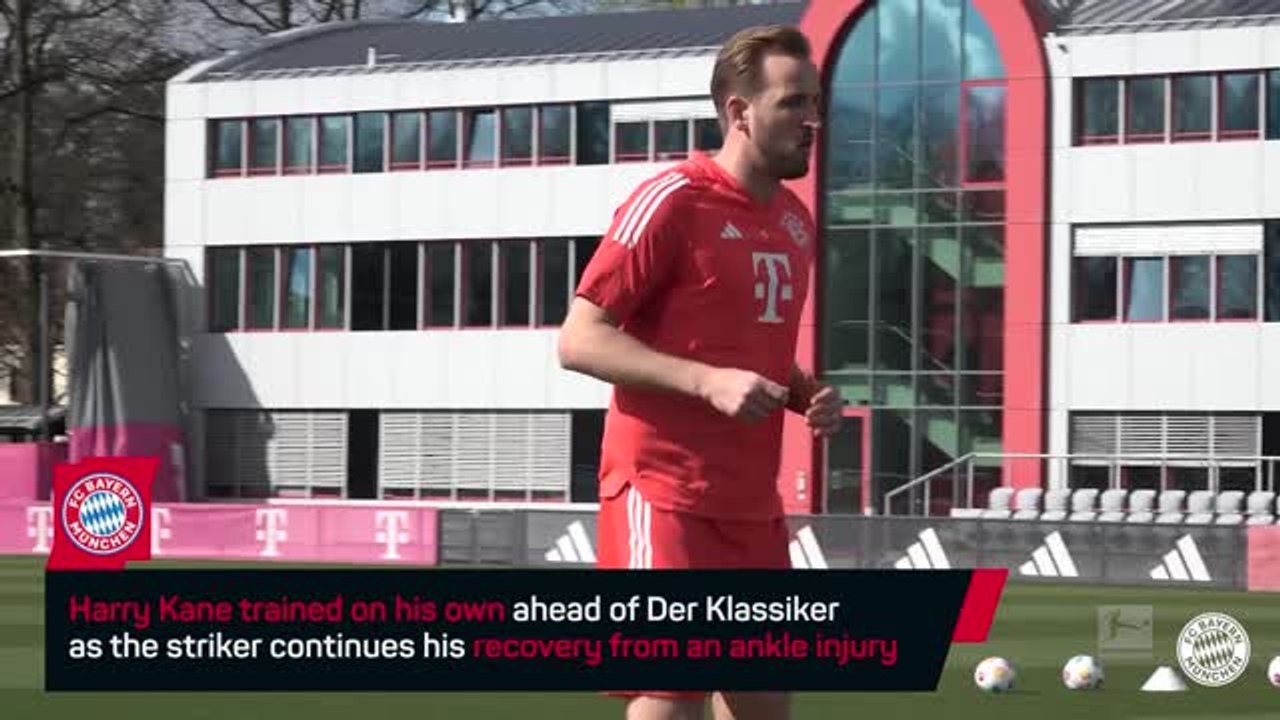 Harry Kane trains on his own ahead of Der Klassiker