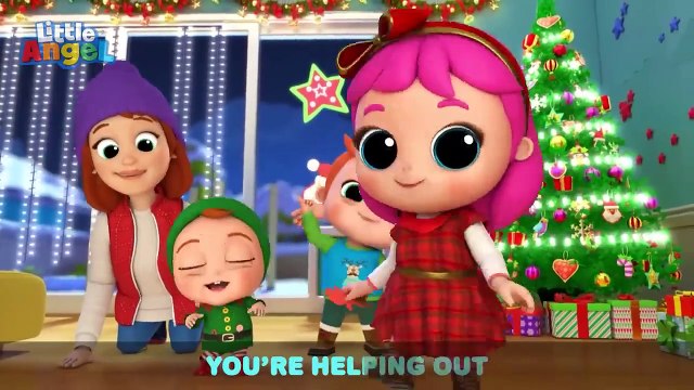 Christmas Sleep Routine!  _ Christmas Songs for Kids _ Little Angel _ Moonbug Christmas Kids!