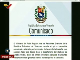 Download Video: Venezuela repudia el injerencista comunicado redactado por funcionarios de la cancillería brasileña