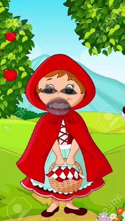 Dessin animé petit chaperon rouge
