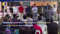 Evacuados por la erupción del Monte Mayón reciben la visita del Presidente de Filipinas Marcos Jr.