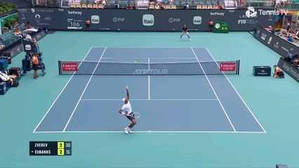 Alexander Zverev vs Christopher Eubanks - Miami Round 3 - Highlights
