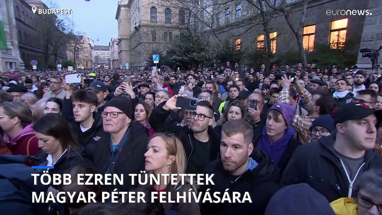 Orbán Viktor és Polt Péter lemondását követelte a tömeg Magyar Péter tüntetésén