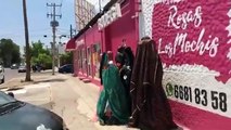 Aparece el Diablo y la Santa Muerte afuera de florería en Los Mochis