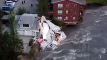 Inundaciones en el río Mendenhall grabadas por un dron