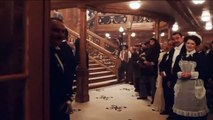 Los viejos millonarios dando la bienvenida a los nuevos millonarios al Titanic