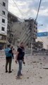 El Banco Nacional Islámico de Gaza quedó destruido tras un reciente ataque aéreo de la Fuerza Aérea Israelí.