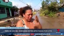 Calles devastadas por Otis en Acapulco