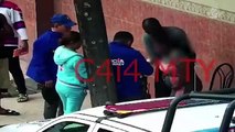 Policias auxilian a Mujer haitiana en labor de parto en Monterrey