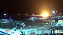Se declara un incendio al aterrizar un avión en Japon