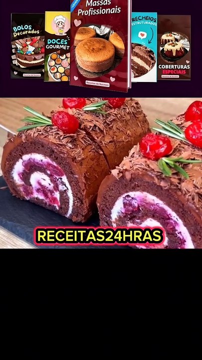 Deslumbre seus Sentidos com Nosso Irresistível Rocambole de Chocolate com Cerejas para a Páscoa!