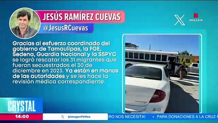 Скачать видео: Rescatan con vida a los 31 migrantes secuestrados en Tamaulipas