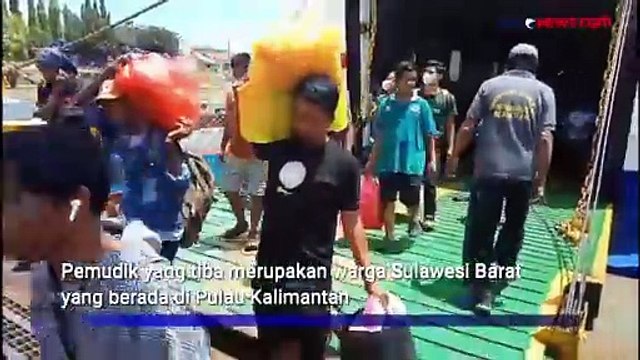 Pemudik Tiba di Pelabuhan Mamuju Untuk Hindari Kepadatan Mudik Lebaran