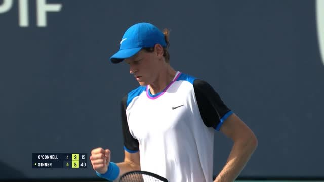 Sinner sees off O'Connell to reach Miami quarters