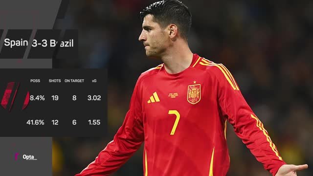 Spain coach De La Fuente 'embarrassed' to hear boos for Morata in Brazil draw