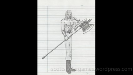 Barbarian Pencil Sketch Video #38 (03-26-2024)