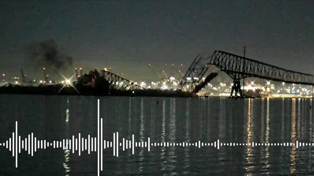 Heart-pounding audio of Baltimore cops rushing to stop traffic going over Francis Scott Key Bridge as it collapsed after being hit by the Dali: 'The whole bridge just collapsed... I can't get to the other side!