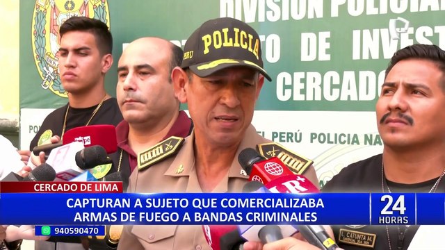 Cercado de Lima: detienen a sujeto que distribuía armas a bandas criminales dedicadas a la extorsión