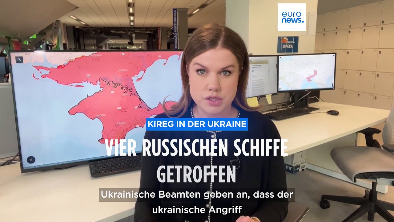 Krieg in der Ukraine: Vier russischen Schiffe getroffen