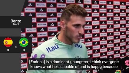 Brazil goalkeeper Bento blown away by Endrick ability