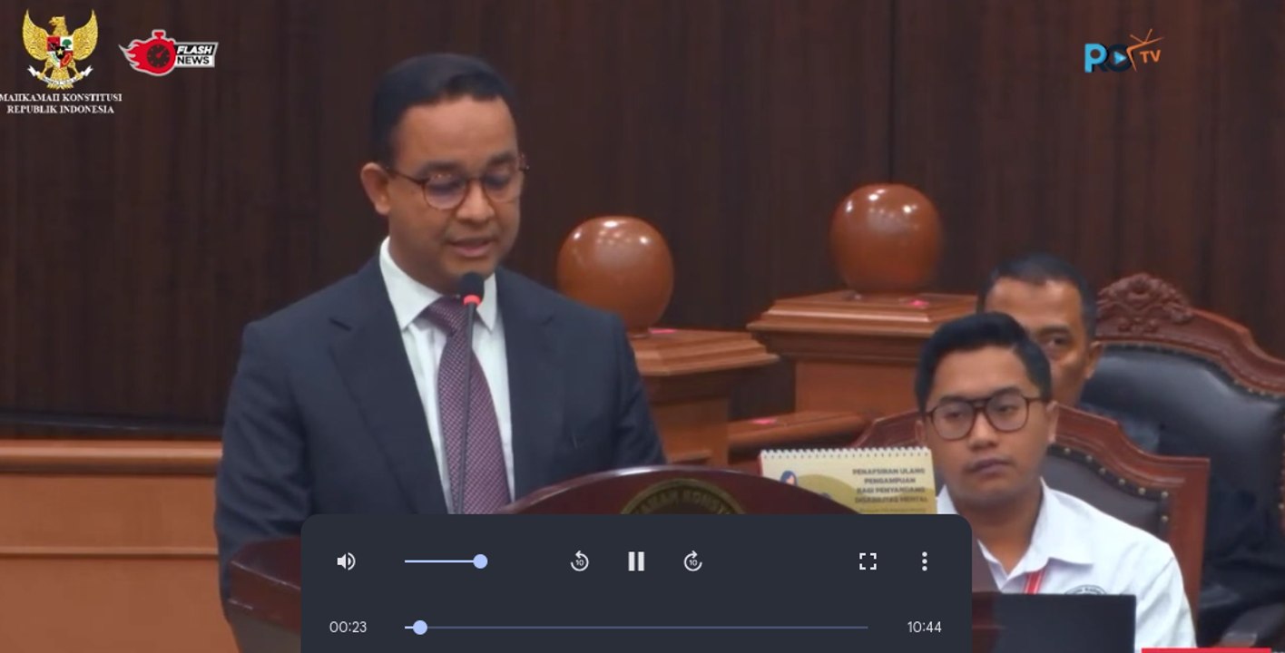 Pidato Anies Baswedan di Sidang Gugatan Pemilu 2024
