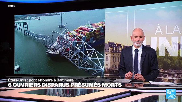 Pont effondré à Baltimore : 6 ouvriers disparus présumés morts