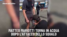 Matteo Mariotti torna in acqua dopo l?attacco dello squalo