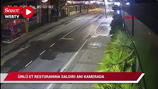 Ünlü et restoranına saldırı anı kamerada
