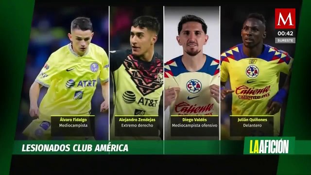 América recupera a Diego Valdés; Fidalgo, Zendejas y Quiñones encienden las alarmas