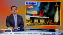 Fuerte incendio consume fábrica de papel en Ixtaczoquitlán, Veracruz