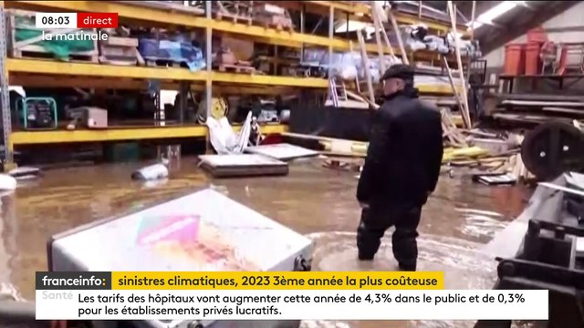 En 2023, les catastrophes climatiques en France ont coûté 6,5 milliards d’euros aux assureurs qui s’inquiètent du changement d’échelle et de l’accélération de ces évènements dévastateurs, indique la présidente de France Assureurs - VIDE