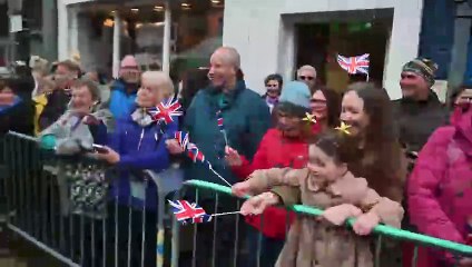 The Queen visits the Farmers Market in Shrewsbury.