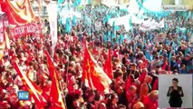 Sciopero, piazza del Popolo rossa e blu,Cgil-Uil «Adesso basta»Diretta tv