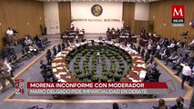 Mario Delgado inconforme con moderador para debate presidencial, pide que no le ganen las filias