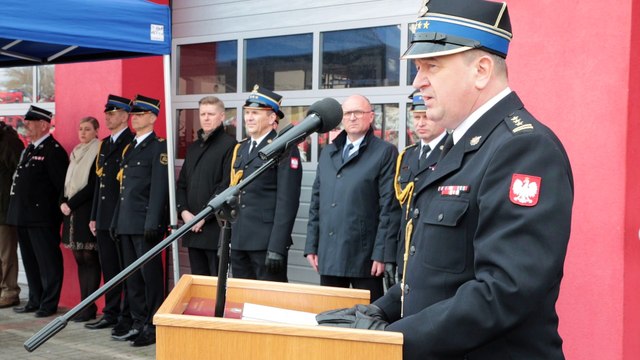 Wręczenie Medalu Prezydenta Miasta Włocławek straży pożarnej