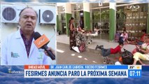 Fesirme anuncia paro para la próxima semana