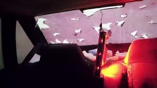 Egg-sized hailstones smash through windscreen